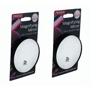 Makeup Mirror 20x Magnification 2Pk Black